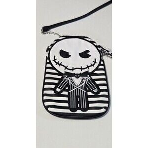 DISNEY NIGHTMARE BEFORE CHRISTMAS Jack Skellington Blk & Wht Striped Crossbody